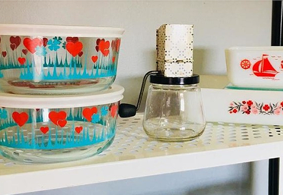 bandejas vintage de pyrex a