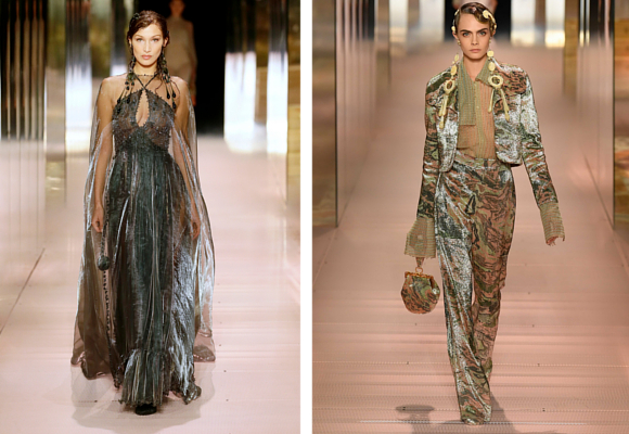 Bella Hadid y Cara Delevigne Fendi