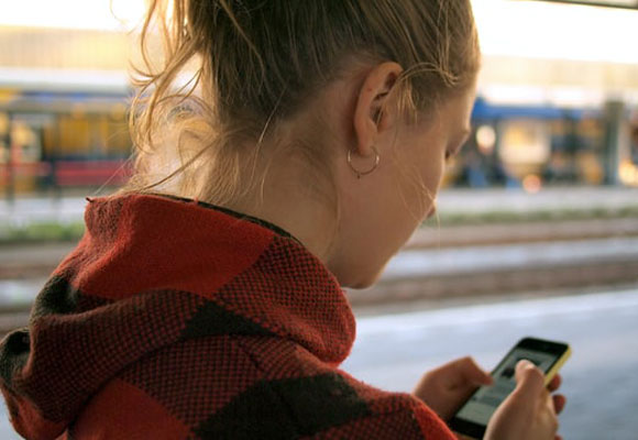 Internet teléfono mujer