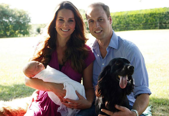 Kate Middleton y Guillermo con Lupo