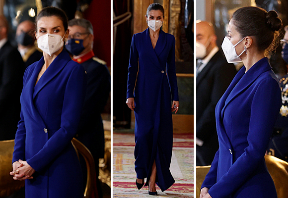 Letizia en la recepción al cuerpo diplomático