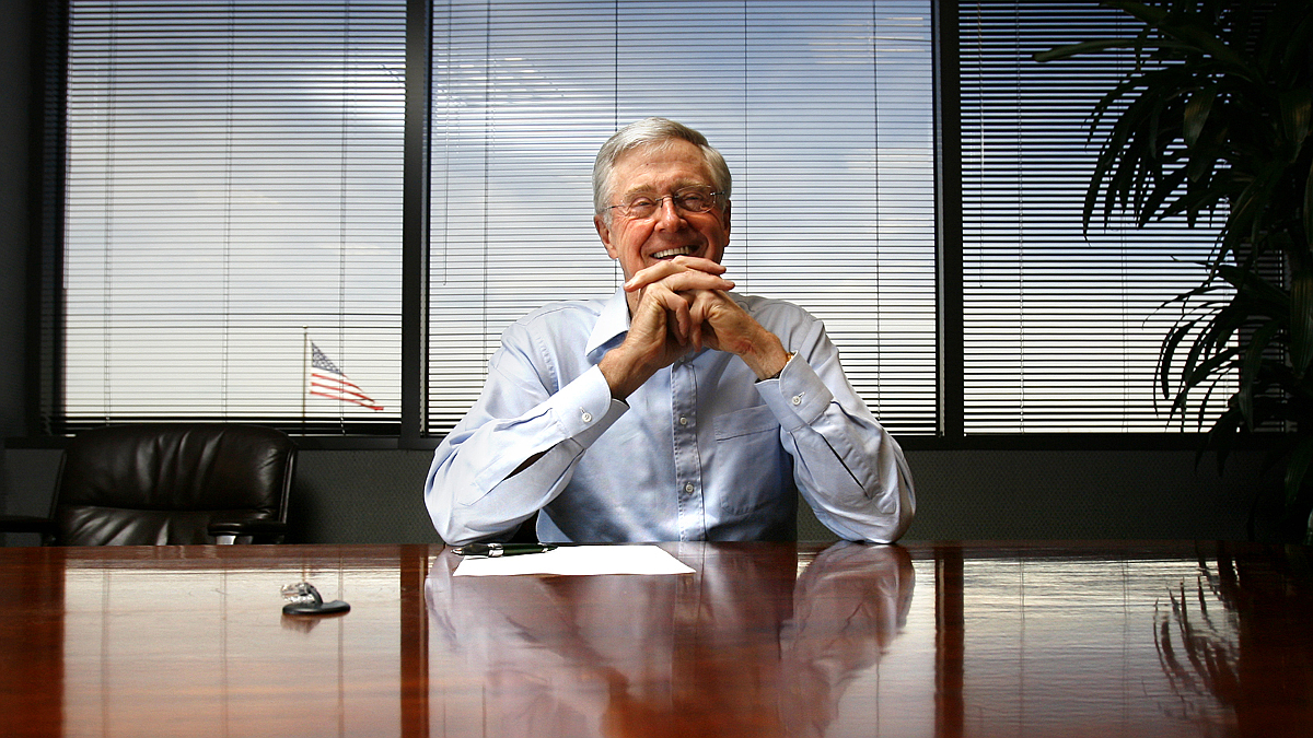 Charles G. Koch, 71, chairman of the board and chief executive officer of Koch Industries