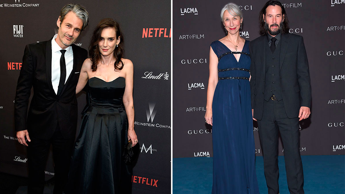 parejas Keanu Reeves y Winona Ryder