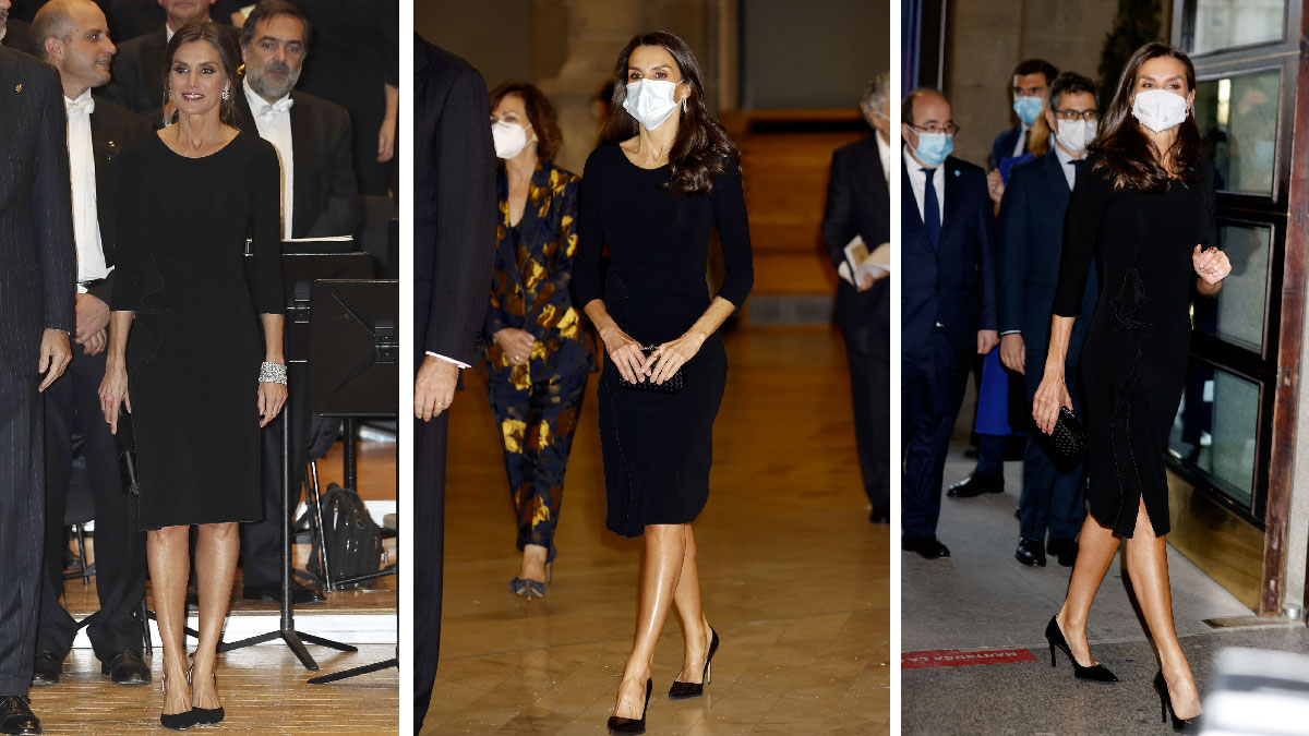 letizia vestido negro armani