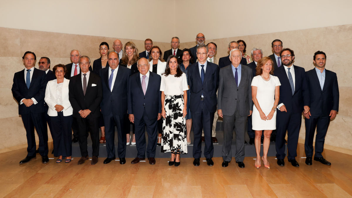 Letizia falda blanco y negro (Foto: Casa Real)