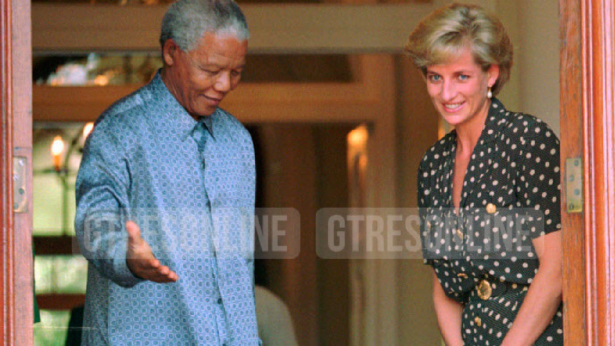 diana de gales nelson mandela