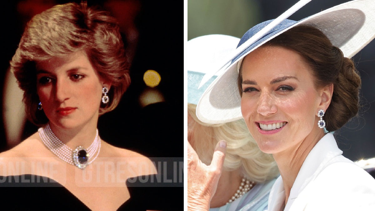 pendientes zafiros lady diana kate
