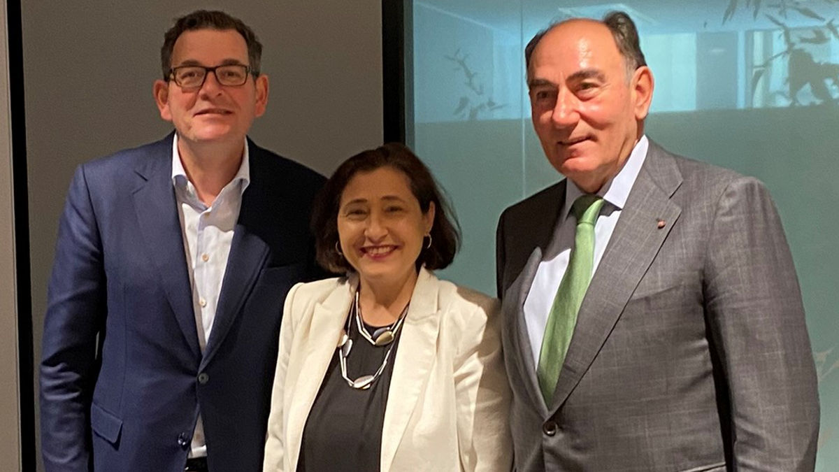 Ignacio Galán Daniel Andrews y Lilly D'Ambrosio (Foto: Iberdrola)