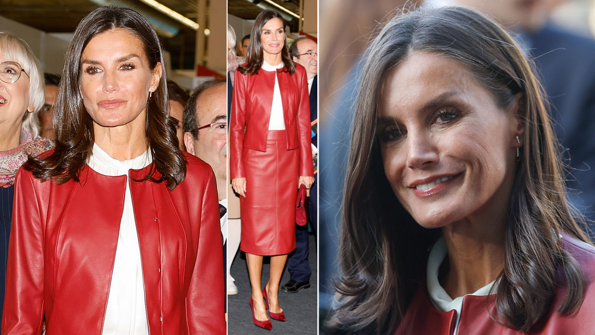 Letizia Alemania cuero rojo (Foto: Gtres)