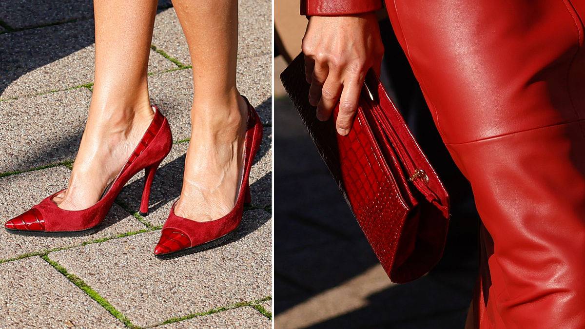 Letizia Alemania cuero rojo (Foto: Gtres)