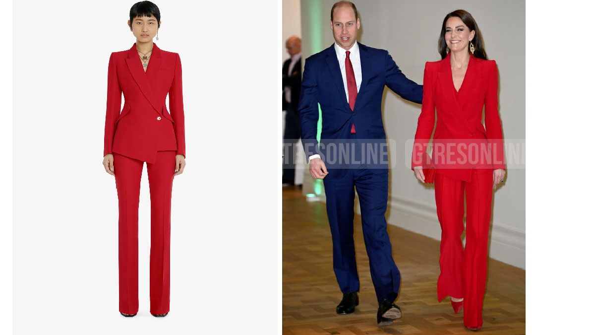 kate middleton traje rojo