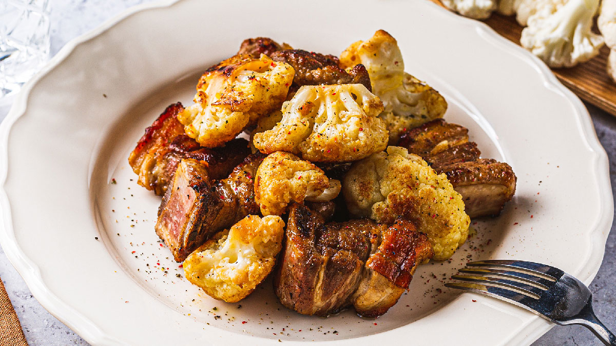 coliflor con costillas