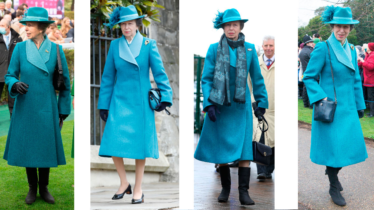 princesa ana abrigo turquesa