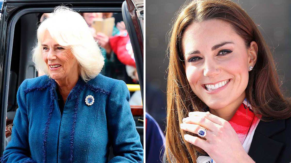 Broche y anillo Kate Middleton y Camilla 
