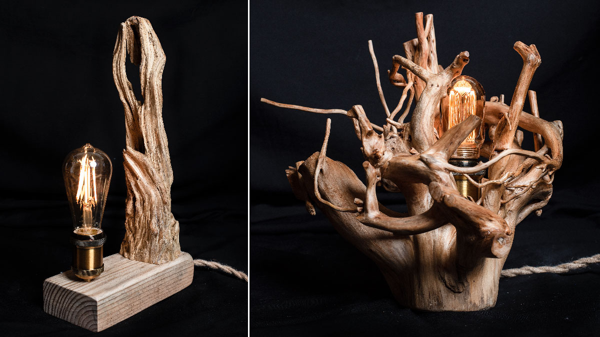 lamparas itsas egurra