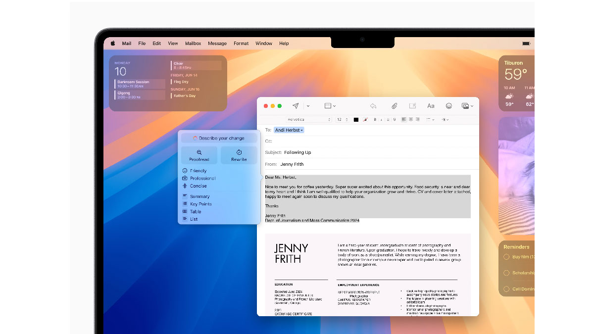 apple intelligence text