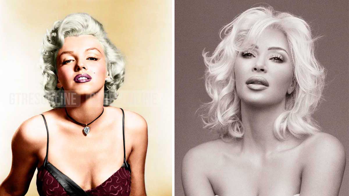 Kim Kardashian y Marilyn Monroe