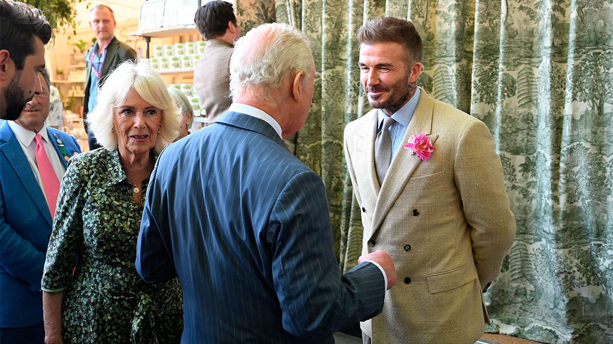 Carlos III y David Beckham 