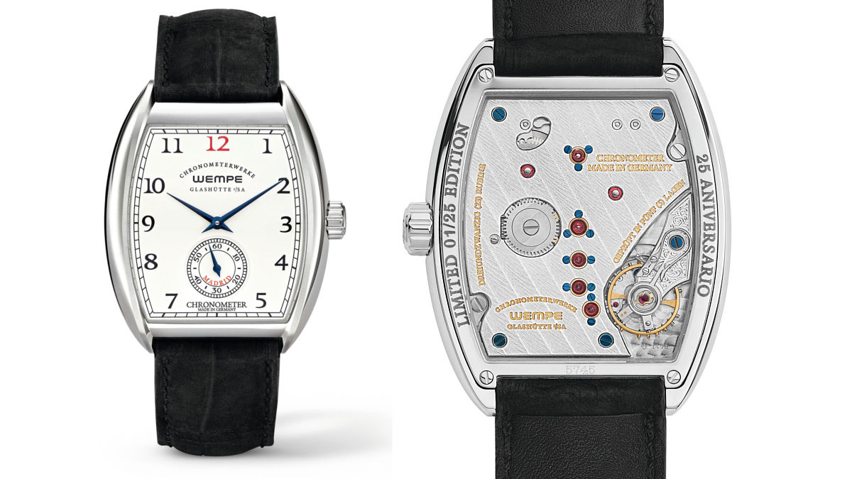 Chronometerwerke Tonneau Wempe Glashütte i/SA 25 Aniversario Madrid (Foto: Wempe)