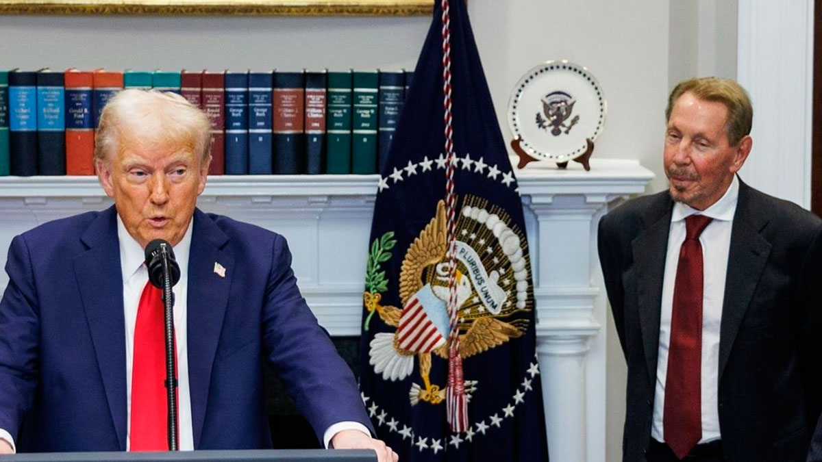 Larry Ellison y Donald Trump