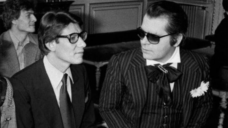 Yves Saint Laurent y Karl Lagerfeld