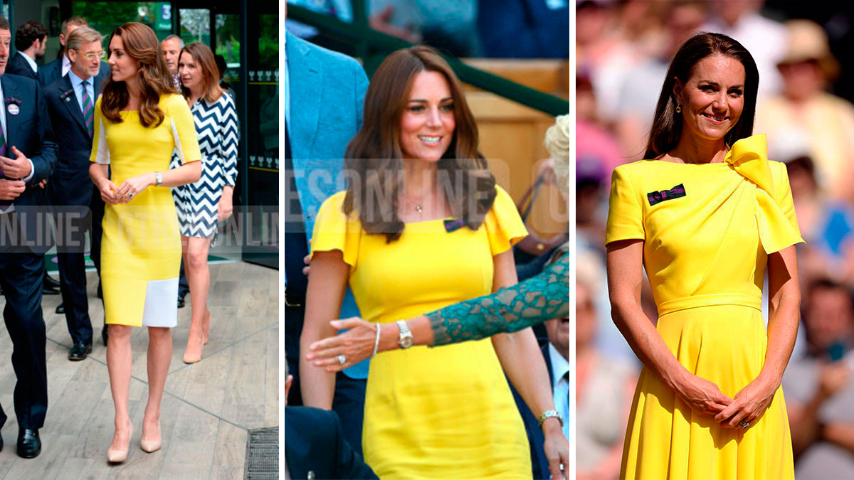 Kate Middleton amarillo Wimbledon 
