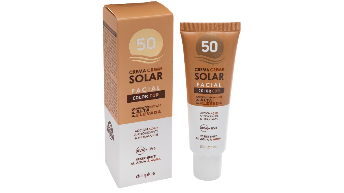 crema solar con color