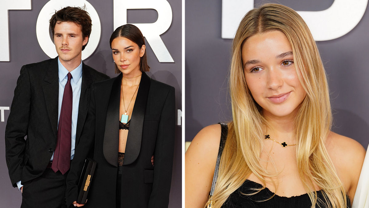 Cruz Beckham con Jackie Apostel y Harper Beckham (Foto: Gtres)