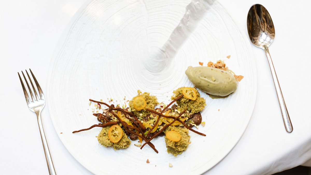 chocolate y pistacho